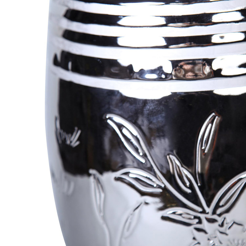 End Table With Etched Asian Design