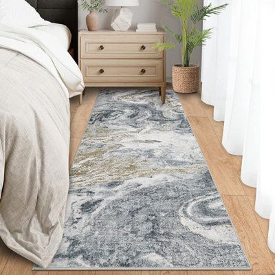 Tapis abstrait Tapis de salon Tapis de salon abstrait moderne doux et doux Tapis de sol intérieur antidérapant antidérapant pour chambre à coucher Salle à manger Bureau à domicile Maison de ferme