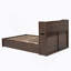 Lit plateforme avec rangement et tablettes coulissantes, lit gigogne et 2 tiroirs-204654799