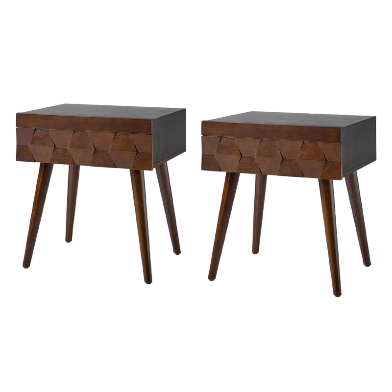 Mid-Century Charging Nightstand, Walnut