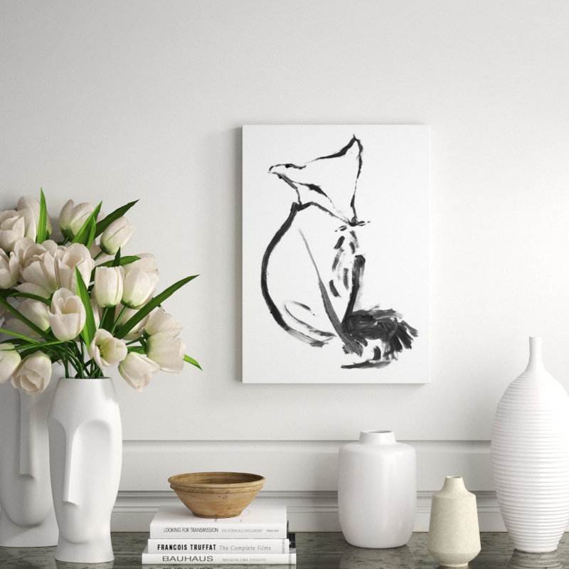 Leaning Fox I Print by Fern Cassidy, Image Brush Gel, 22" H x 16" W x 1.5" D