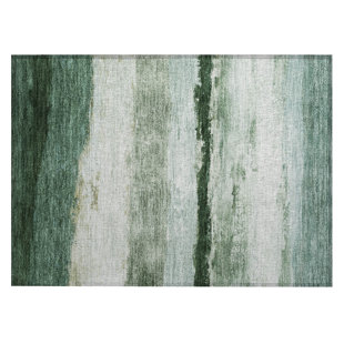 Machine Washable Indoor/Outdoor Arline ACN2169 Striped Rug