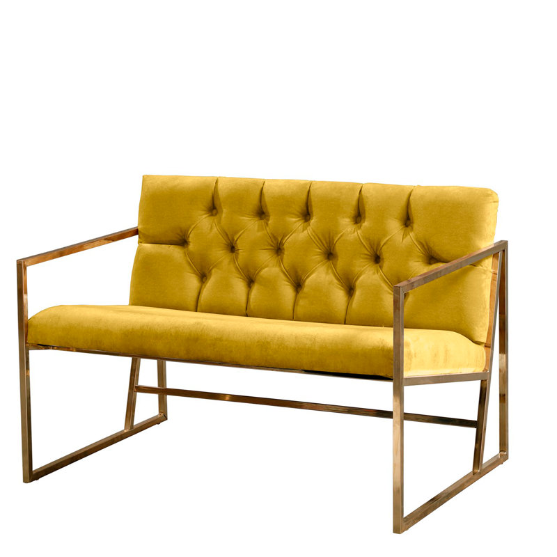 2-Seat Sofa, Gold, Mustard