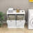 Tilt-Out Laundry Sorter Cabinet - Material, Removable Cloth Bags, Painting, 100-Pound Load-Bearing, Easy Assembly White With Two Compartments, , Coated, To Install, Load Capacity-1524299131