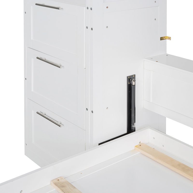Lit escamotable innovant avec garde-robe, tiroirs et tablettes pour économiser de l'espace et une vie polyvalente
