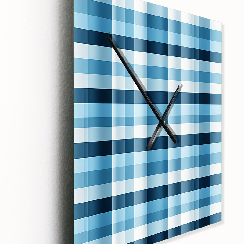 Motif écossais de charme nautique - horloge murale rétro, Petit