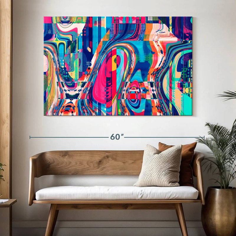 Avery Abstract Geometric Collage, 34" H x 51" W