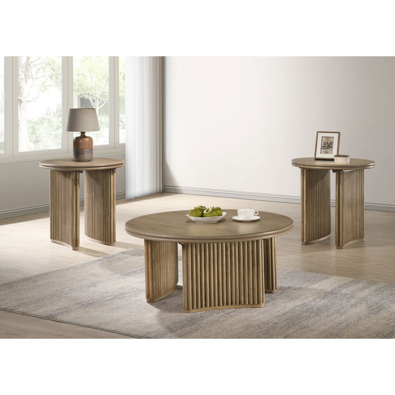 Ensemble de tables basses 3 pièces Syed, 3 Pieces: Coffee Table, 2 End Tables