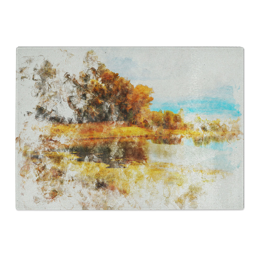 Forest and Lake Vol.3 Watercolour Chopping Board