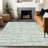 Machine Washable Indoor/Outdoor Chantille Mint Rug-1851373004