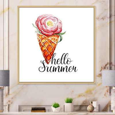 " Hello Summer Ice Cream Flower "