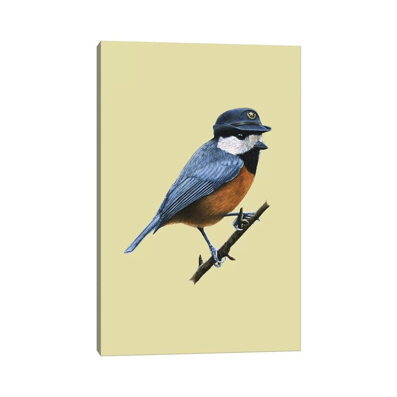 «Varied Tit» par Mikhail Vedernikov - Giclée sur toile tendue avec châssis, H 26 po x l 18 po x 1,5 po