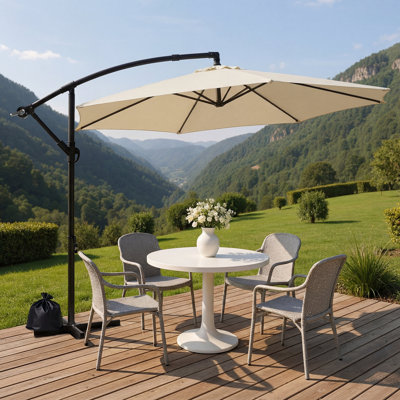 Offset Patio Cantilever Umbrella (sandbags Not Included)