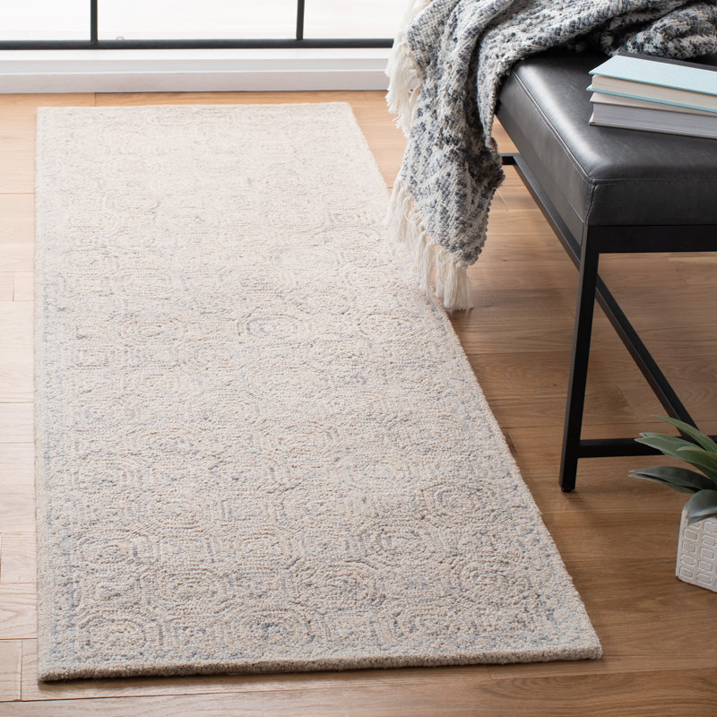 Geraint Hand Tufted Wool And Cotton With Latex Geometric Rug, Runner 2'3" x 8'