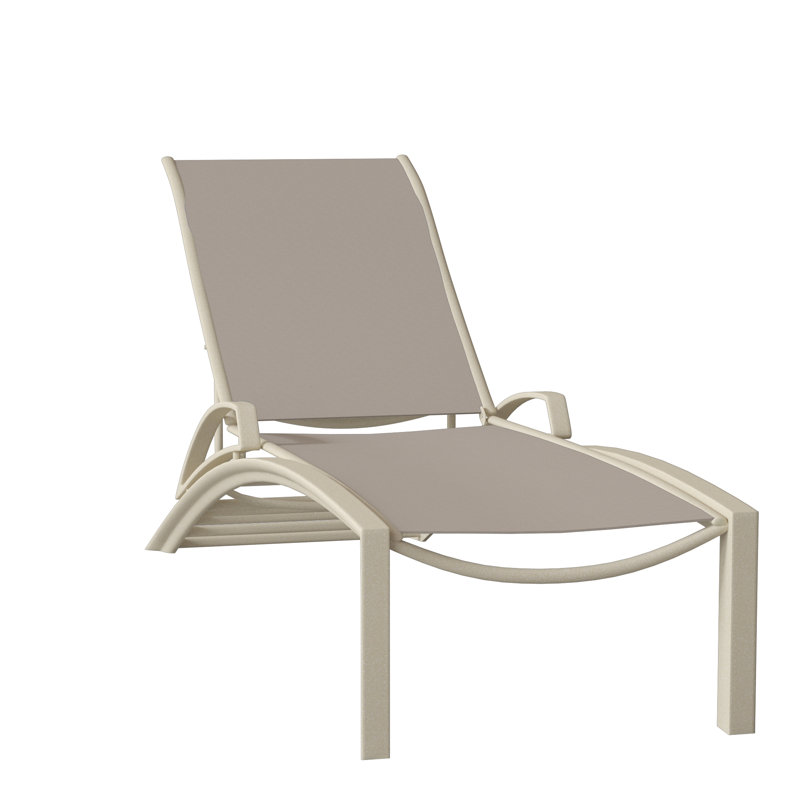 South Beach Outdoor Chaise Lounge, Shell, Bogota