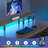 L Shaped Desk with File Drawer and Monitor Stand, Home Office Desk with Power Outlets & LED Lights-1442422419