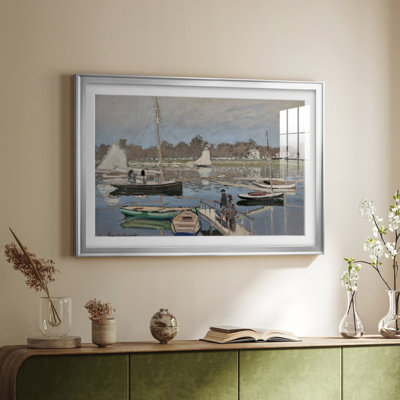 Bateaux au mouillage, Argenteuil-Claude Monet - Toile tendue avec châssis, 1874