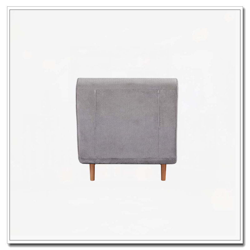Fauteuil d'appoint rembourré convertible, Gris clair