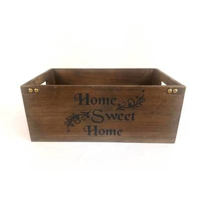 Caisse en bois manufacturé Home Sweet Home
