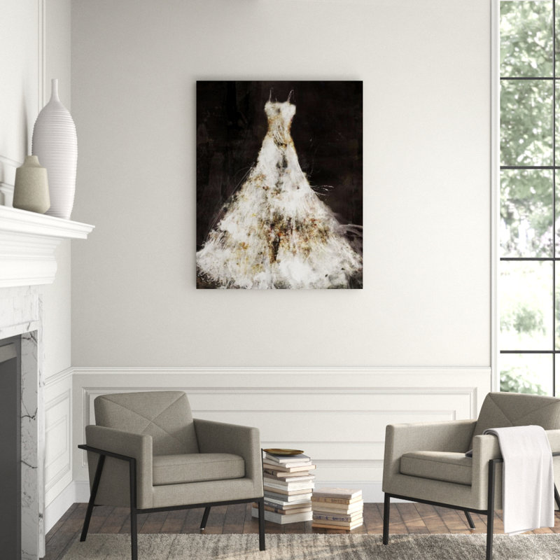 Robe Blanche Painting by Guseul Park, Glass Coat, 50" H x 40" W x 1.5" D