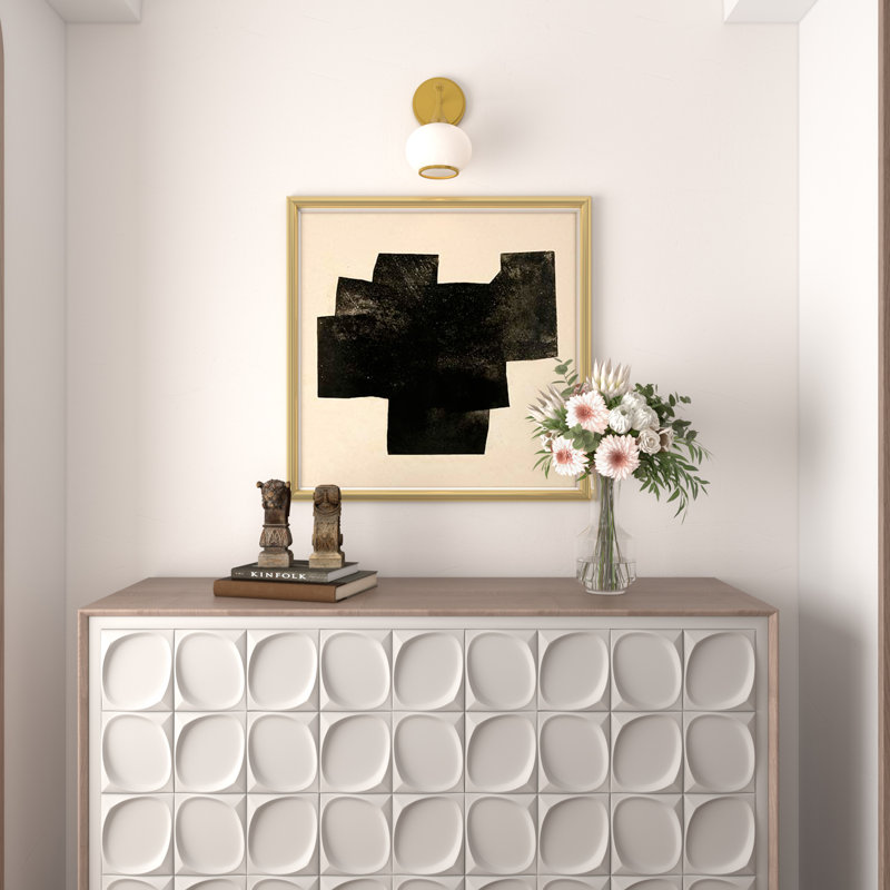 Modern Brass Wall Light with Glass Shade, Decorative Bedside & Hallway Sconce, Soft Ambient Lighting, Antique Brass