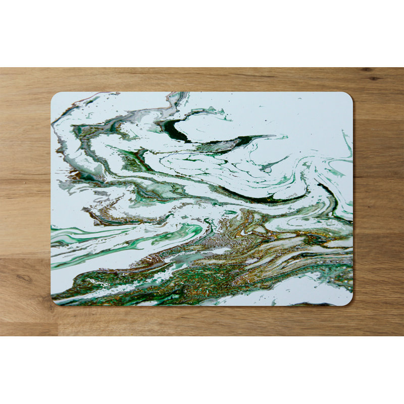 Wym Polyester-Coated Hardboard Abstract Rectangle Placemat