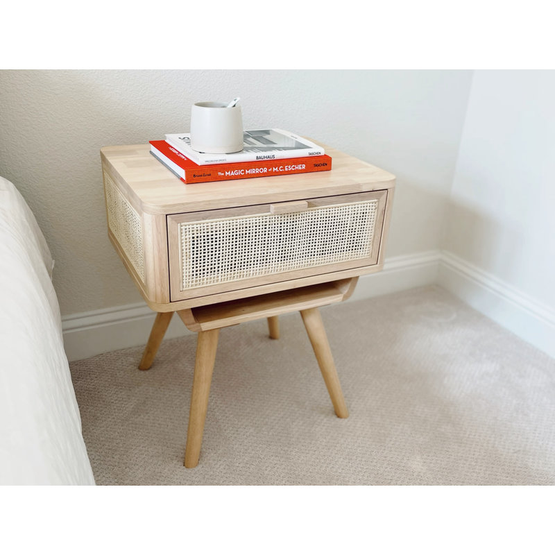 20 " W Solid Wood Nightstand, Natural