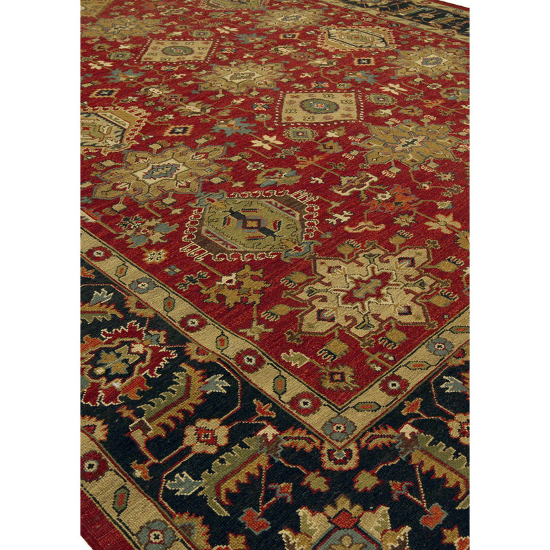 Domingues Wool Oriental Area Rug, Rectangle 6' x 9'
