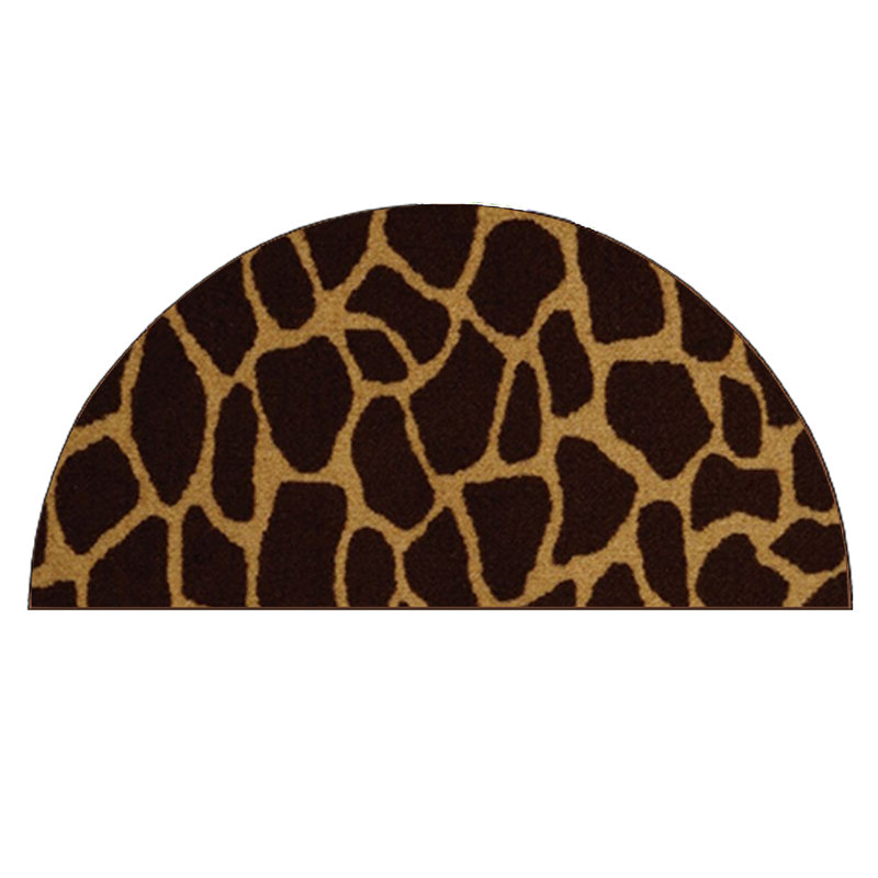 Tapis imprimé animal - Girafe, Demi-cercle 20 po x 40 po