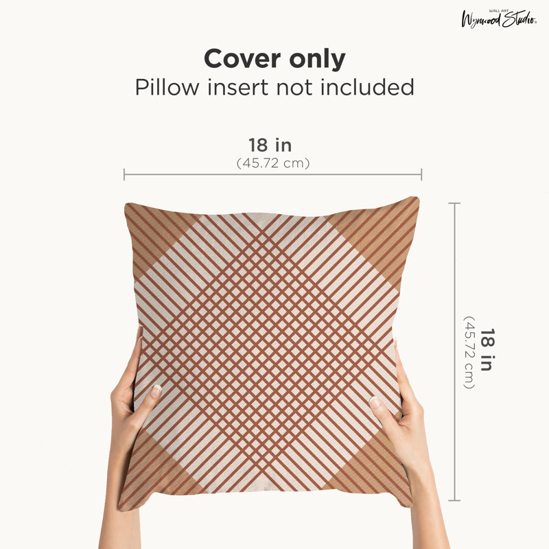 Housse de coussin géométrique en polyester