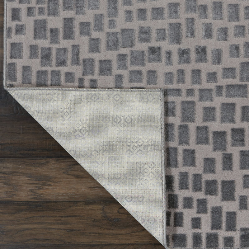 Tapis gris Yisel, Rectangle 4 pi x 6 pi