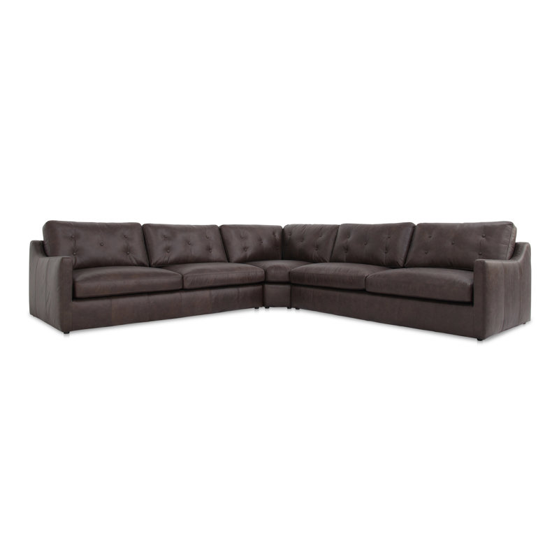 Thurlow Leather Modular 3 - Piece Sectional