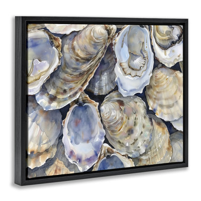Cadre flottant Oyster Shellabration Pile, design par Heidi Kuntz