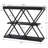 3-Tier Industrial Entryway Console Table - Warm Rustic Vintage Wood, Double X Metal Frame with 2 Shelves-1389172282-1389172284-1389172285