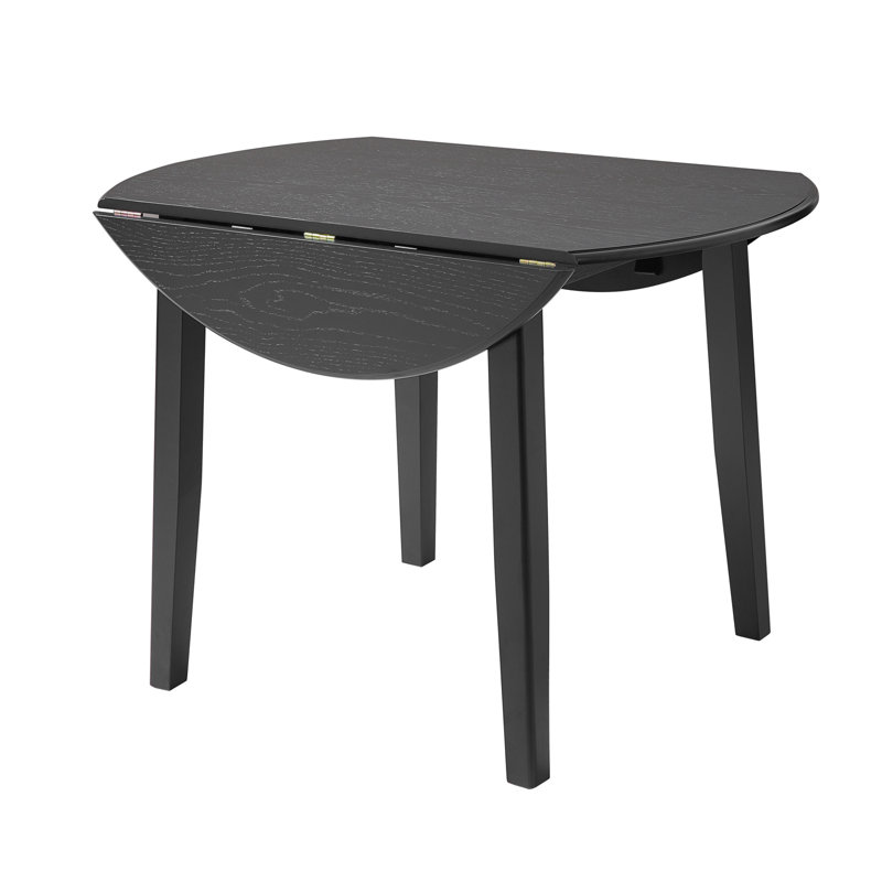 Table de salle à manger extensible ronde pour 2 à 4 personnes, Noir