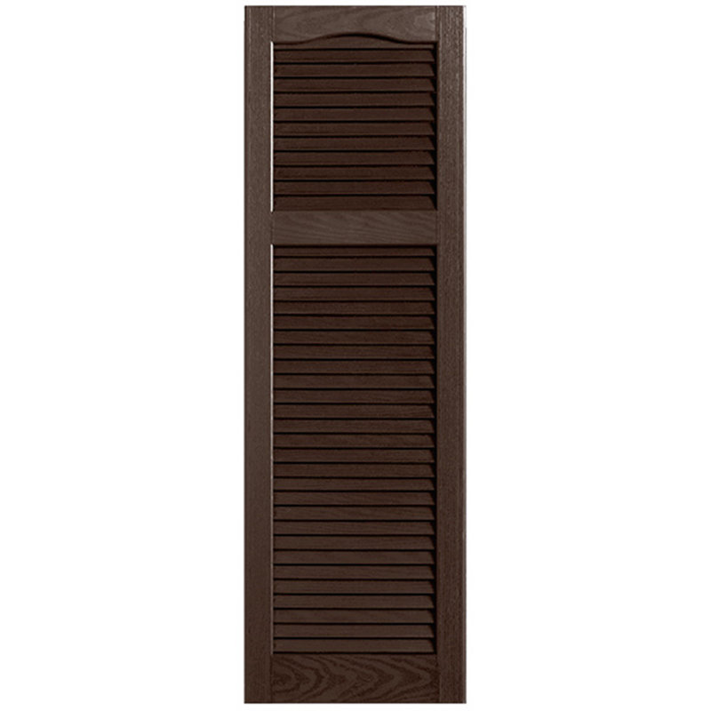 Paire de volets à persiennes style cathédrale, 54 po, 15 po, Brun