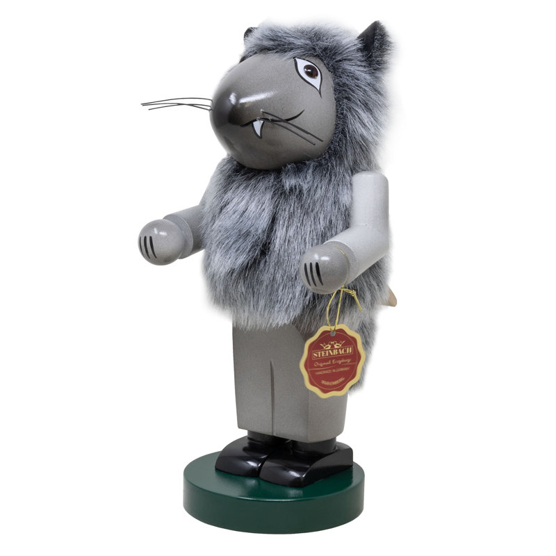 Kurt Adler (#S1396) Steinbach Chubby Wolf Handmade Nutcracker, 11.5"