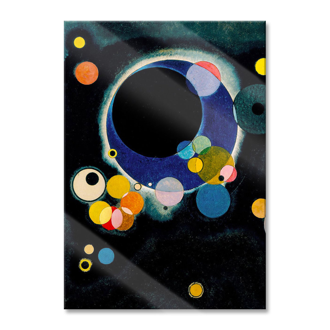 Glasbild | Wandbild Auf Echtglas | Robert Delaunay - Zirkuläre Formen | Inkl. Aufhängung Und Abstandshalter