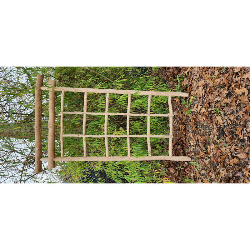 Zen Teak Bark On Log Trellis Panel