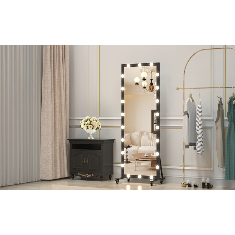 Hollywood Full Length Mirror With Lights - Standing Floor Mirror With 3 Color Modes For Dressing Room And Bedroom - Wall Mounted Touch Control Design - 63X24inch | Gift Idea