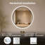Miroir rond de salle de bain à DEL-132950667