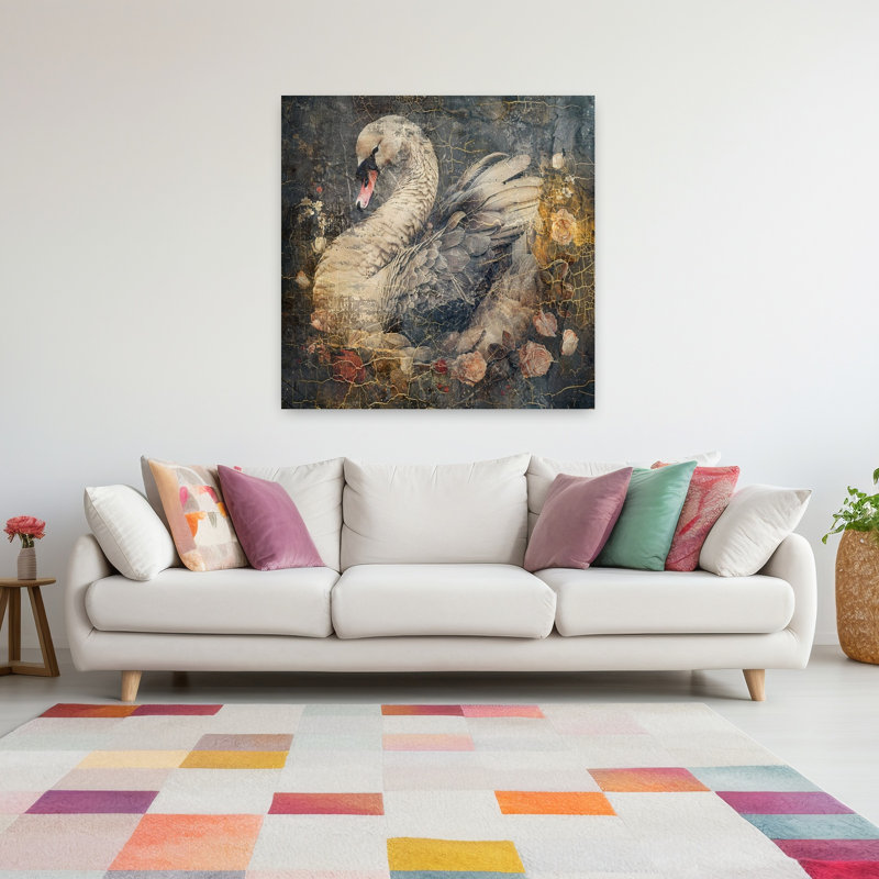 Art contemporain contemporain abstrait rétro, H 48 po x l 48 po