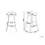 Benjamin Counter Stool with Solid Wood Frame-40153455