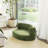 Shep 36" Curved Dog Sofa Bed Medium Moss Green Fleeced Teddy