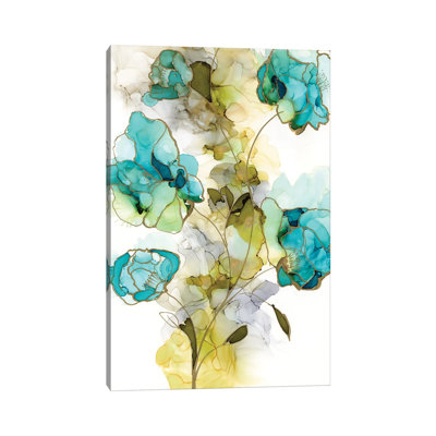 Flower Facets II by Jennifer Goldberger - Wrapped Canvas Painting