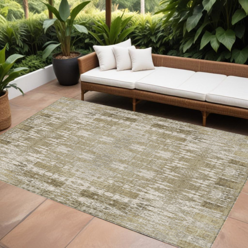 Tapis intérieur / extérieur marocain beige / ivoire 8 'x 10' beige