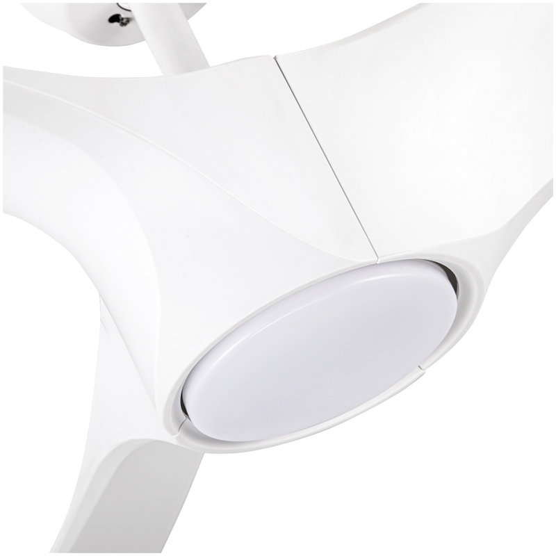 Ventilateur de plafond à DEL 56 pouces avec pales en ABS blanc