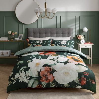 Rosalind Wheeler Carder Cotton Floral Duvet Cover Set with Pillowcases