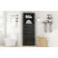 Armoire haute noire triangulaire avec 3 tiroirs et tablettes réglables pour la salle de bain-769823467