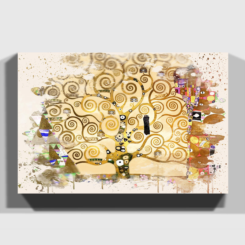 The Tree of Life by Gustav Klimt Painting on Canvas - Wrapped Canvas, 50cm H x 76cm W
